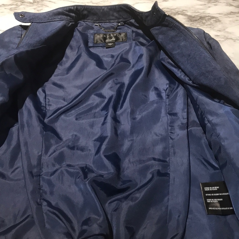 ROYAL BLUE LEATHER SUEDE JACKET - Picture 7 of 7